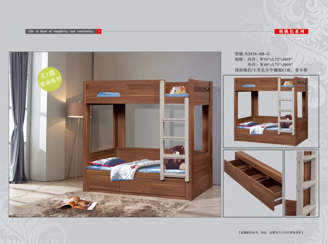 客人在睡房的訂造傢俬有: 睡房/ 床/ 3尺上下床