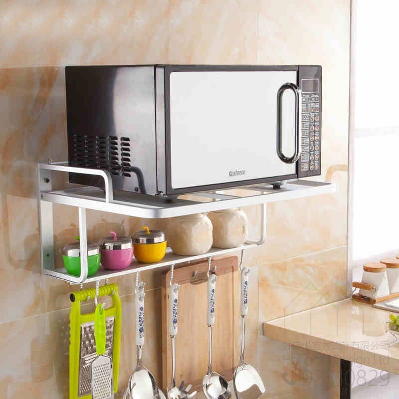 訂造廚櫃時可以選配的微波爐托架