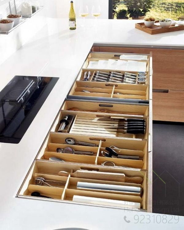 訂造廚櫃時可以選配的刀叉架