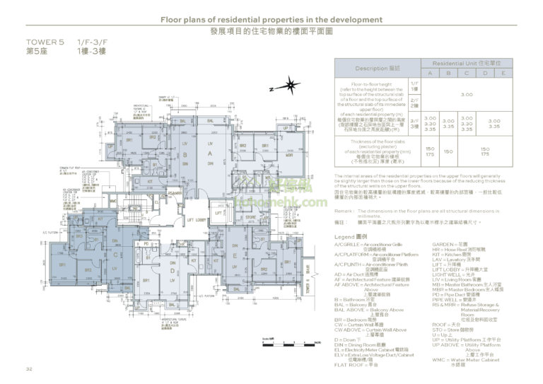 柏喬 THE PARKHILL 5座 平面圖