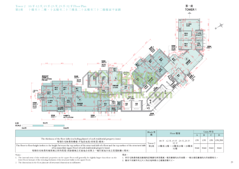 PENINSULA EAST 2座 平面圖