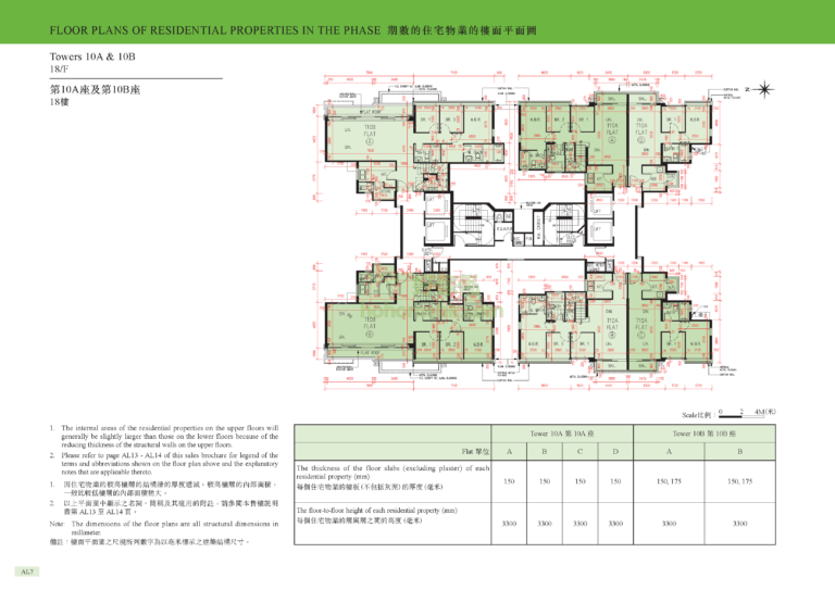 峻巒發展項目 PARK VISTA DEVELOPMENT 1A期 10座 平面圖
