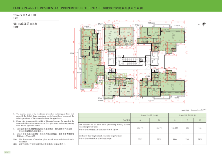 峻巒發展項目 PARK VISTA DEVELOPMENT 1A期 11座 平面圖