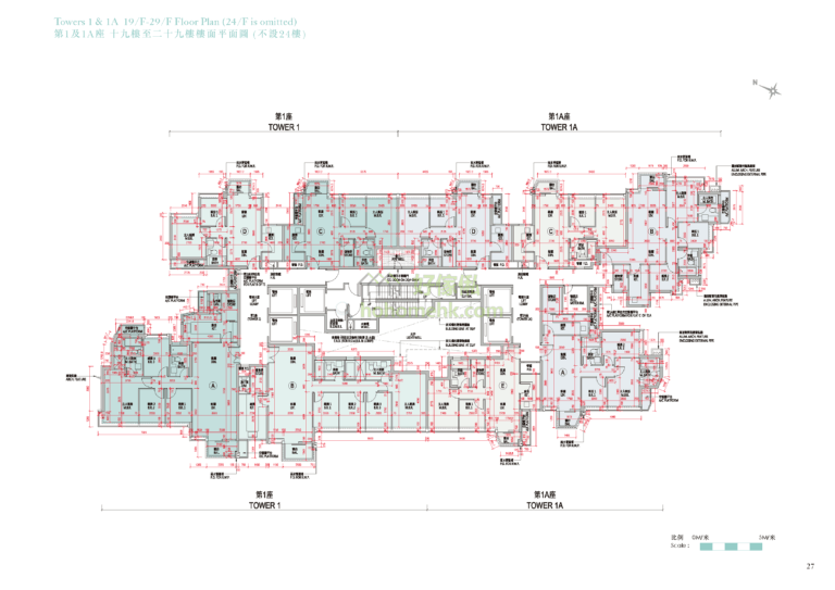 THE PARKSIDE 1座 平面圖