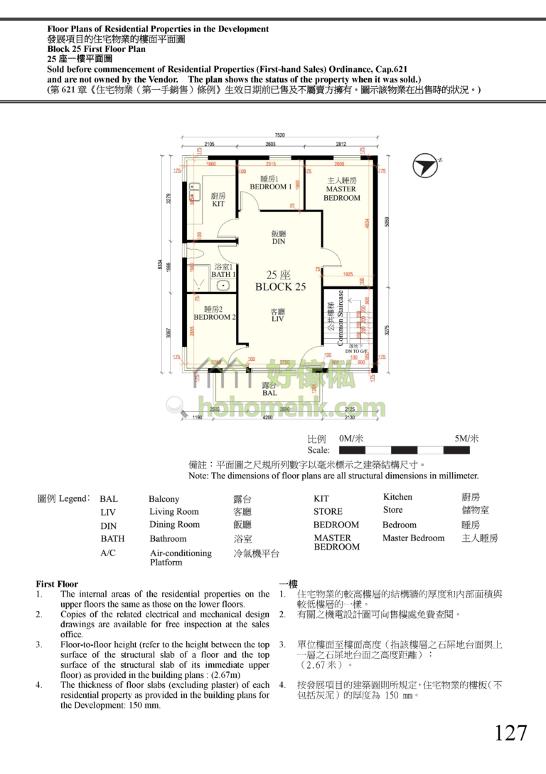 富逸天峰 SKY BLUE 25座 平面圖
