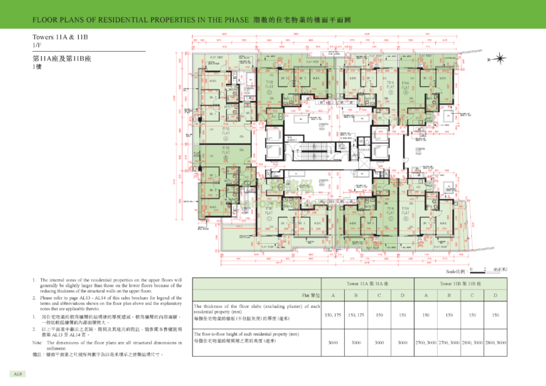 峻巒發展項目 PARK VISTA DEVELOPMENT 1A期 11座 平面圖
