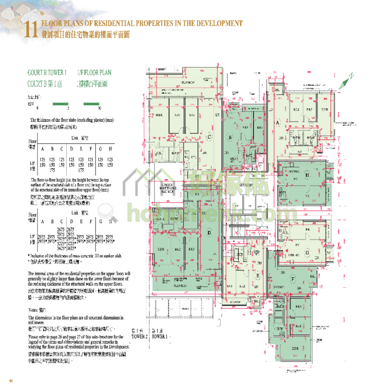 海日灣 THE HORIZON COURT B 1座 平面圖
