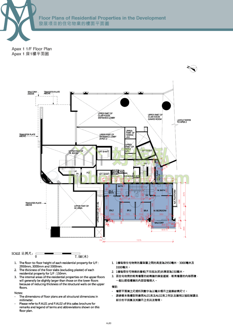 雲端 ST MORITZ APEX 1座 平面圖