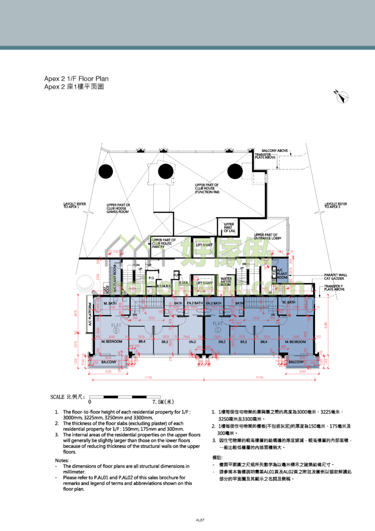 雲端 ST MORITZ APEX 2座 平面圖