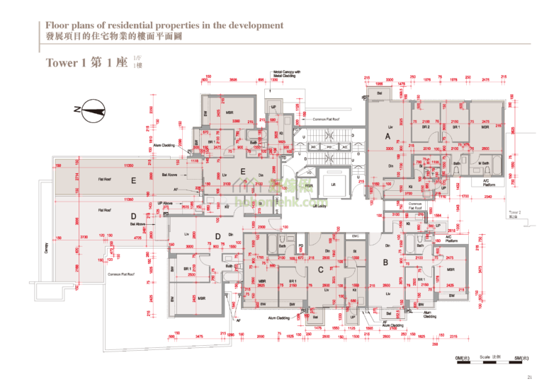 蔚林 THE WOODSIDE 1座 平面圖