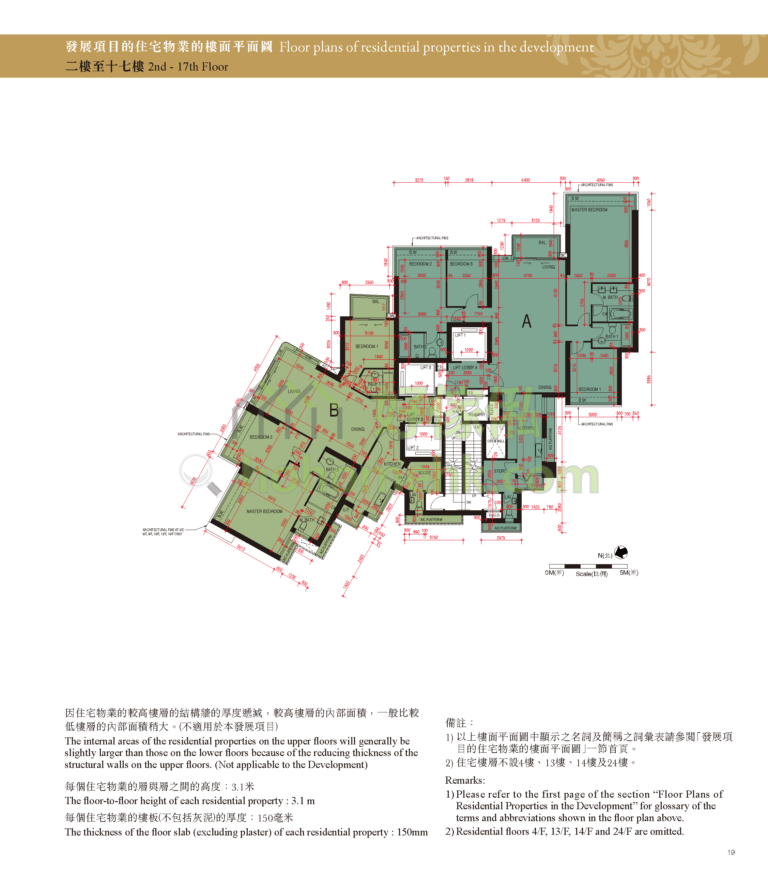 君珀 KENNEDY PARK AT CENTRAL 平面圖