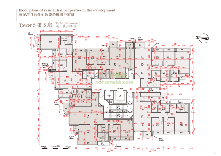 蔚林 THE WOODSIDE 5座 平面圖