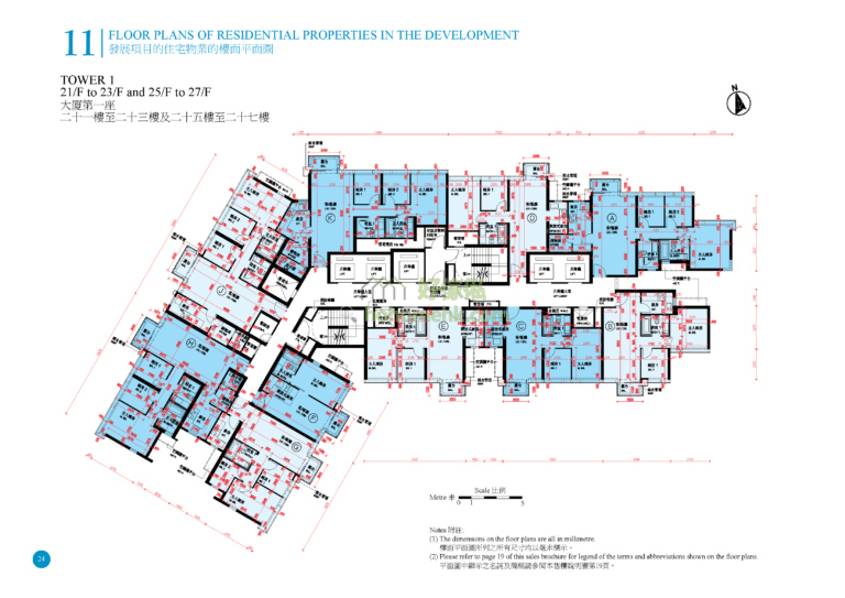 啟德 1 號 (I) ONE KAI TAK (I) 大廈1座 平面圖