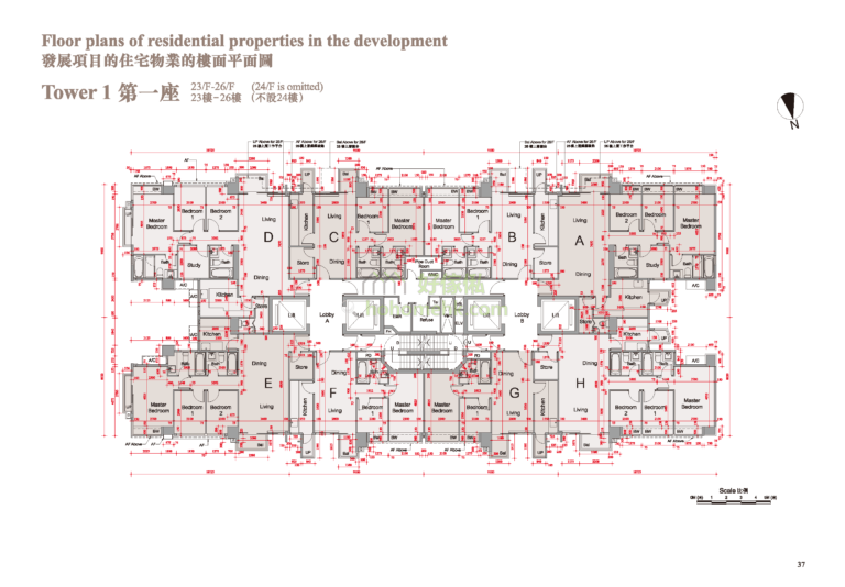 溱柏 PARK SIGNATURE 1座 平面圖