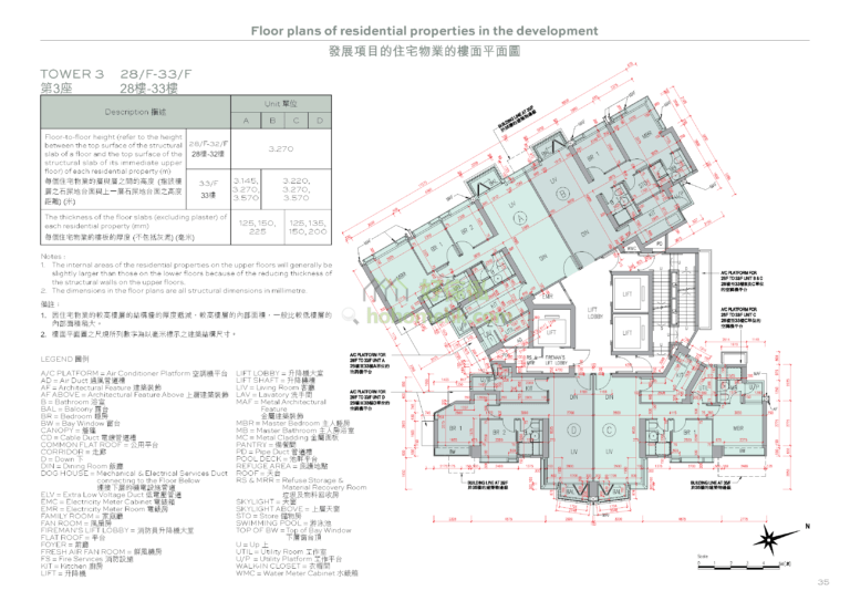 柏傲山 THE PAVILIA HILL 3座 平面圖