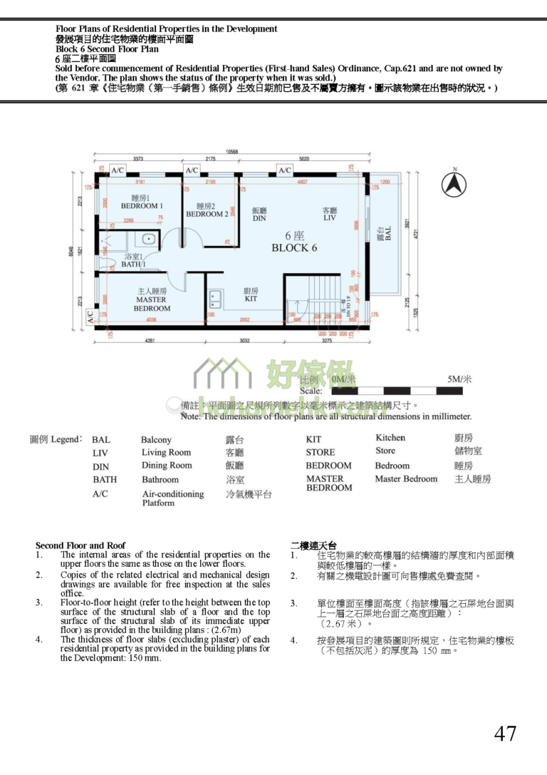 富逸天峰 SKY BLUE 6座 平面圖