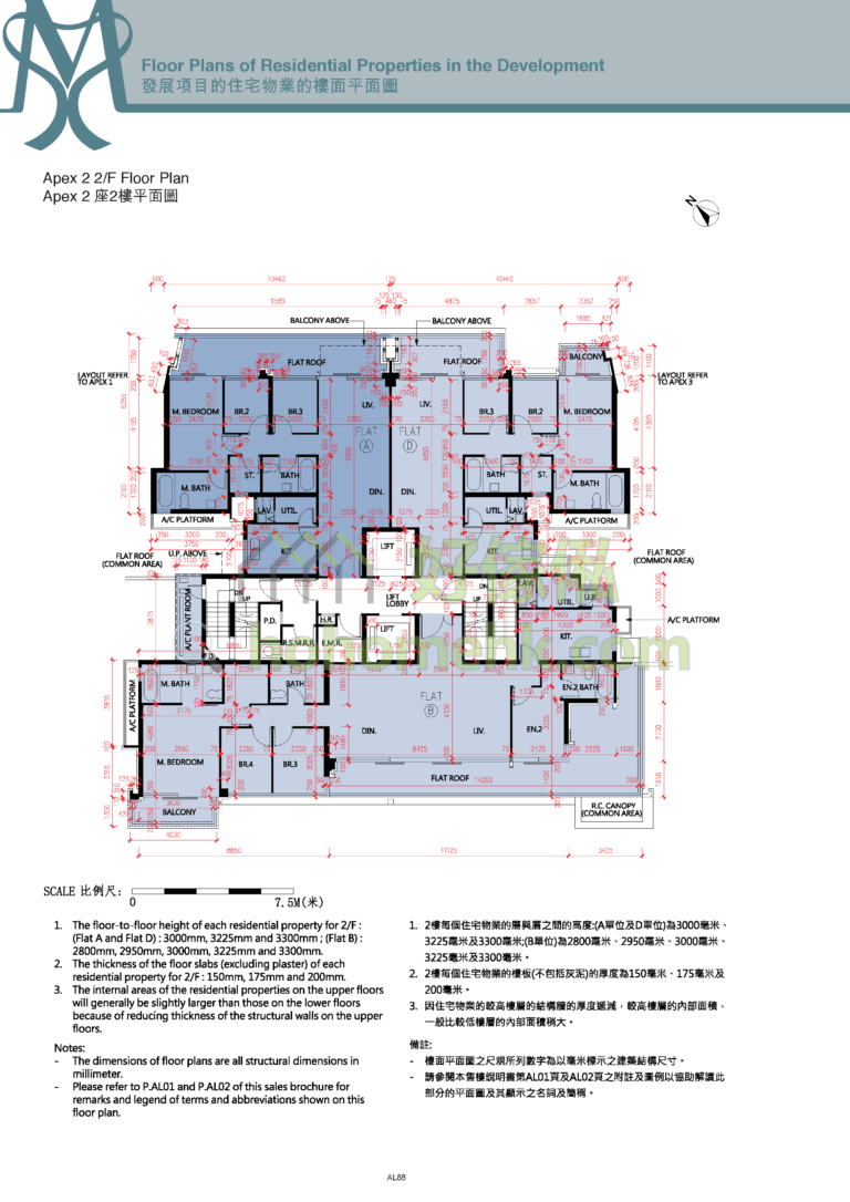 雲端 ST MORITZ APEX 2座 平面圖