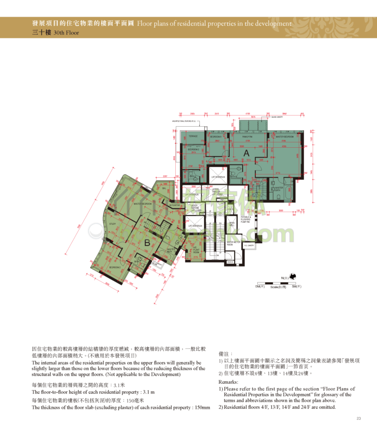 君珀 KENNEDY PARK AT CENTRAL 平面圖