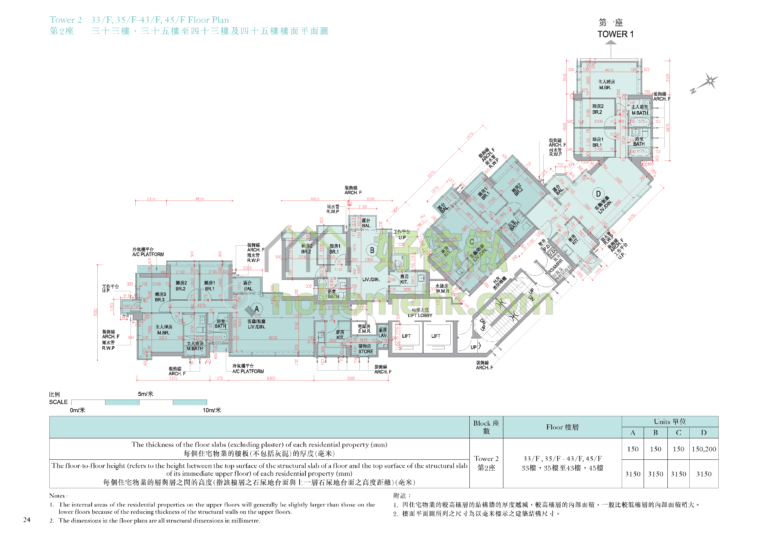 PENINSULA EAST 2座 平面圖