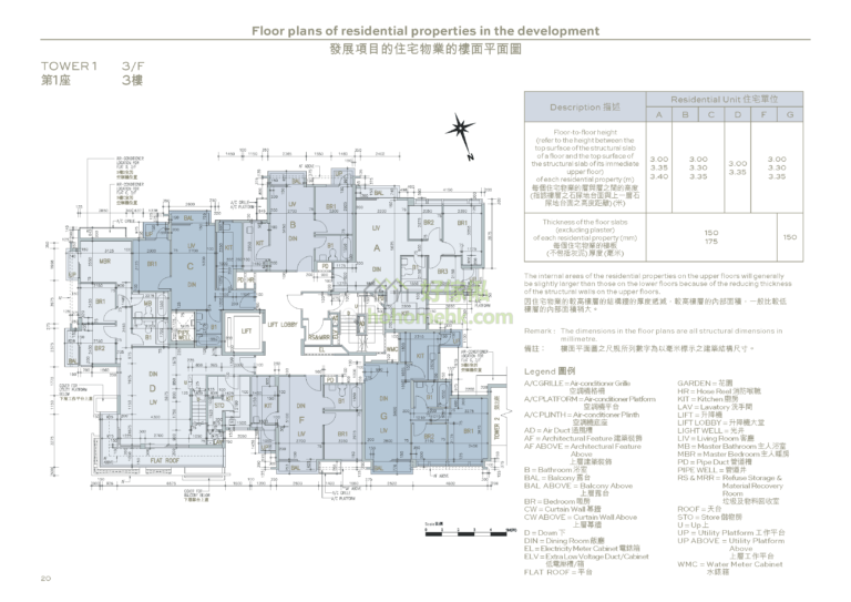 柏喬 THE PARKHILL 1座 平面圖