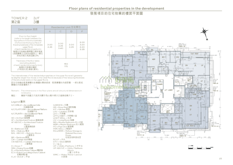 柏喬 THE PARKHILL 2座 平面圖