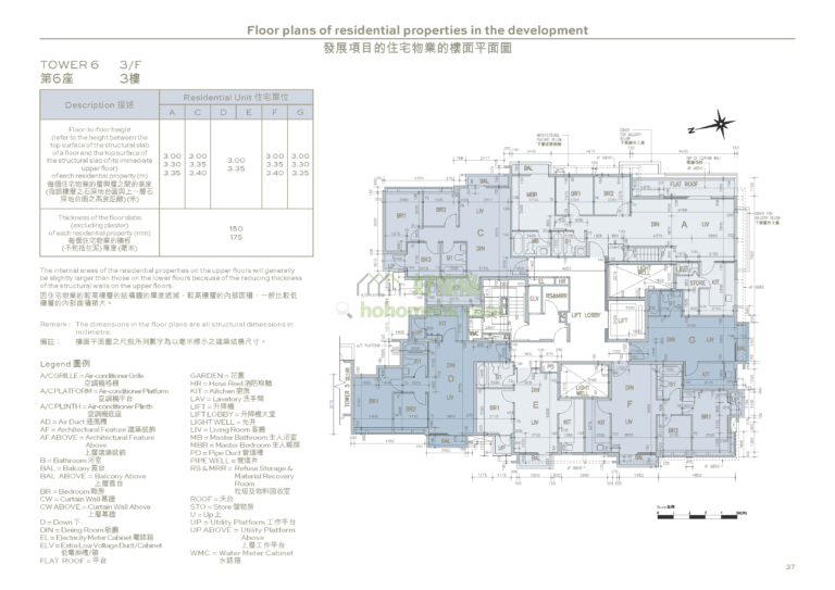 柏喬 THE PARKHILL 6座 平面圖