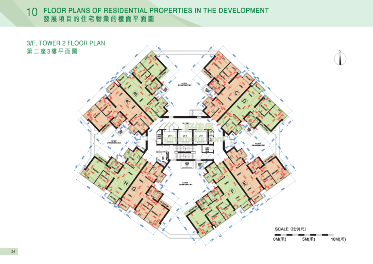 綠悠雅苑 GREENVIEW VILLA 2座 平面圖