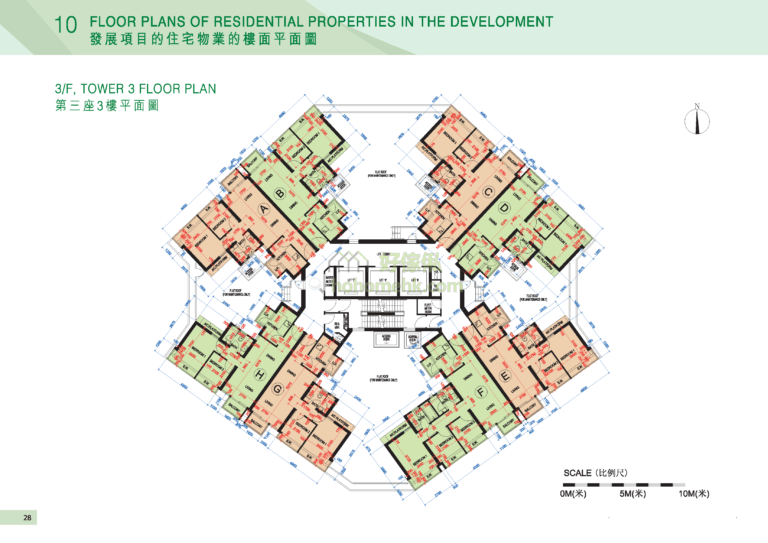 綠悠雅苑 GREENVIEW VILLA 3座 平面圖