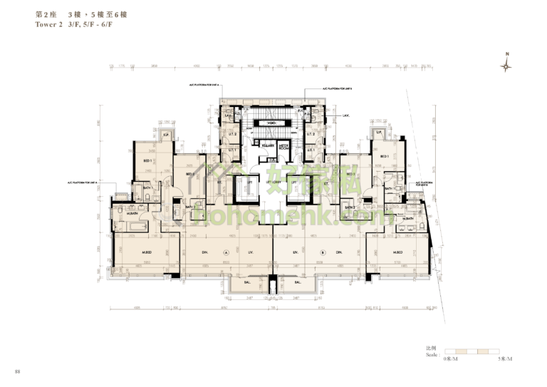 緹山 MONT ROUGE 2座 平面圖