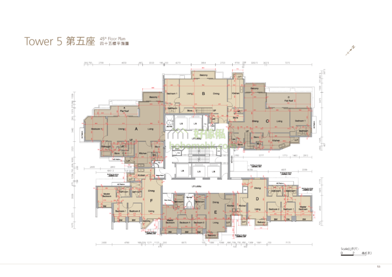 溱岸8號 THE RIVERPARK 5座 平面圖