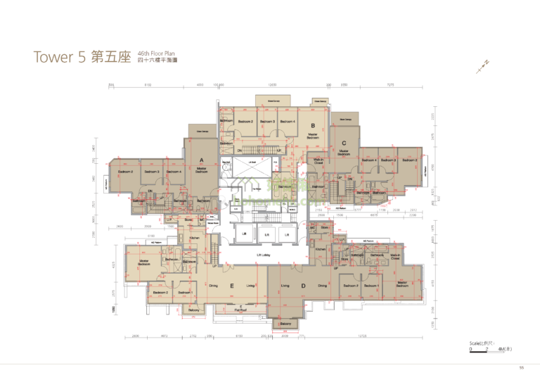 溱岸8號 THE RIVERPARK 5座 平面圖
