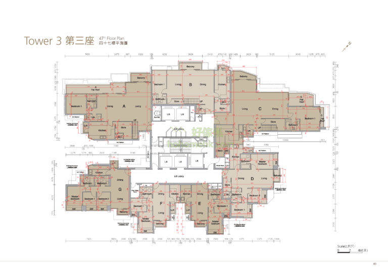 溱岸8號 THE RIVERPARK 3座 平面圖