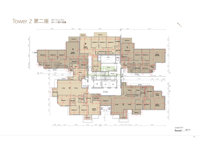 溱岸8號 THE RIVERPARK 2座 平面圖