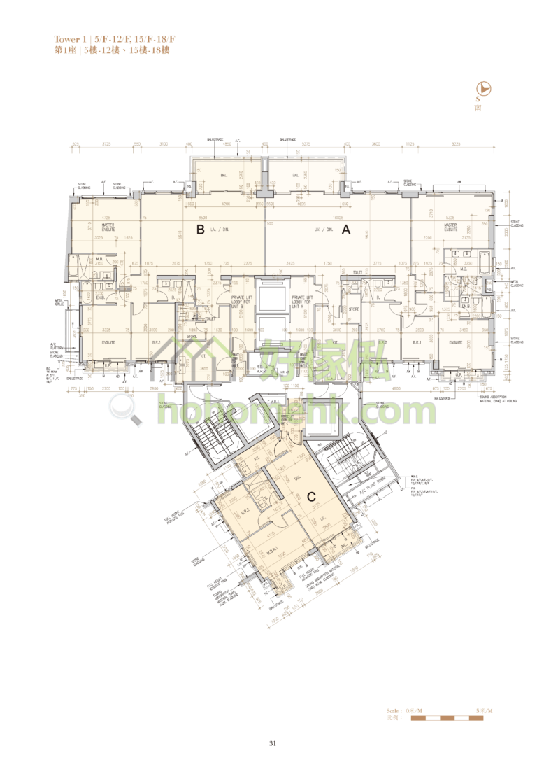 ST. GEORGE'S MANSIONS 1座 平面圖
