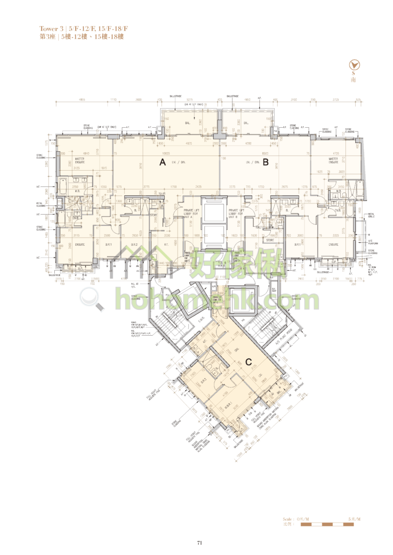 ST. GEORGE'S MANSIONS 3座 平面圖