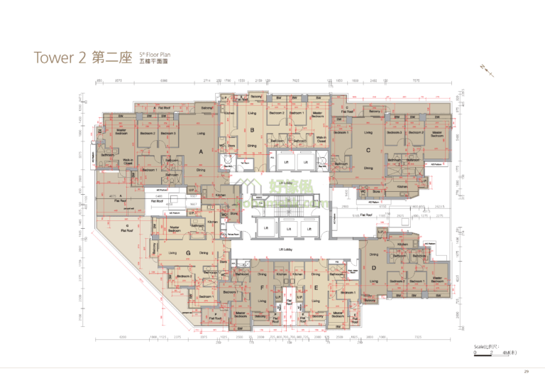 溱岸8號 THE RIVERPARK 2座 平面圖