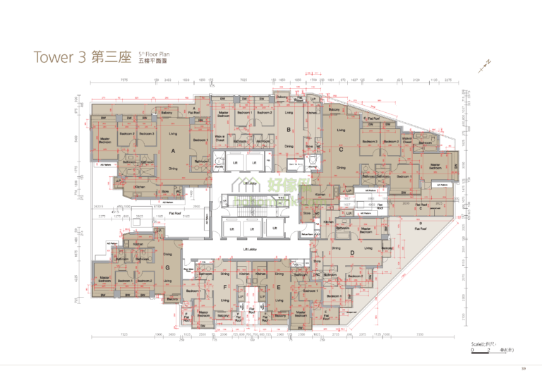 溱岸8號 THE RIVERPARK 3座 平面圖