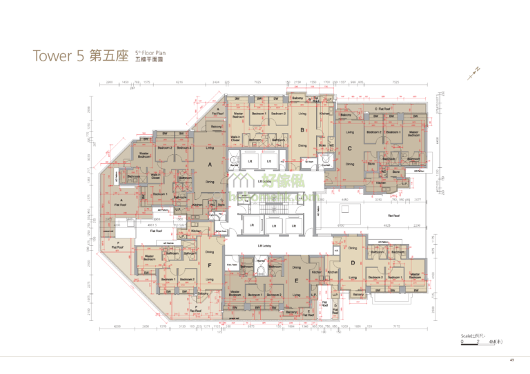 溱岸8號 THE RIVERPARK 5座 平面圖