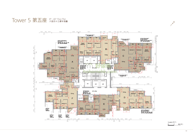 溱岸8號 THE RIVERPARK 5座 平面圖