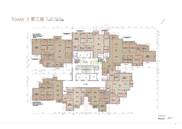 溱岸8號 THE RIVERPARK 3座 平面圖