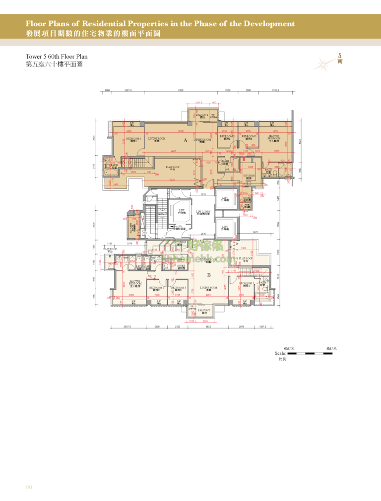御龍山 THE PALAZZO 第二期 第5座 平面圖