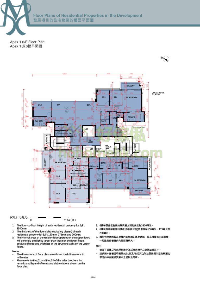 雲端 ST MORITZ APEX 1座 平面圖
