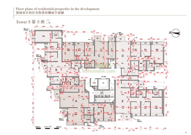 蔚林 THE WOODSIDE 5座 平面圖