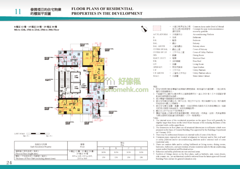 半山捌號 CENTRAL 8 平面圖