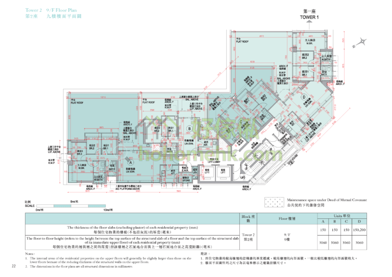 PENINSULA EAST 2座 平面圖