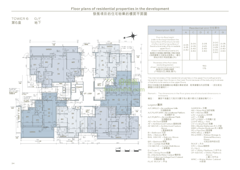 柏喬 THE PARKHILL 6座 平面圖
