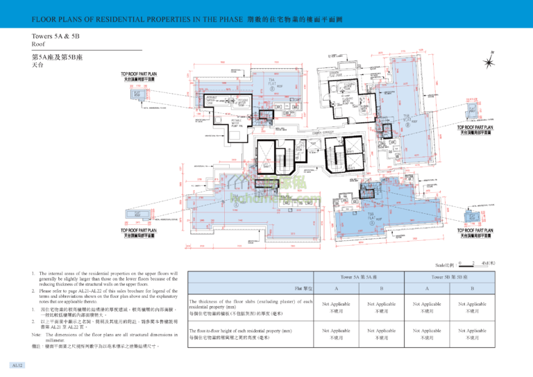 峻巒發展項目 PARK VISTA DEVELOPMENT 1B期 5座 平面圖