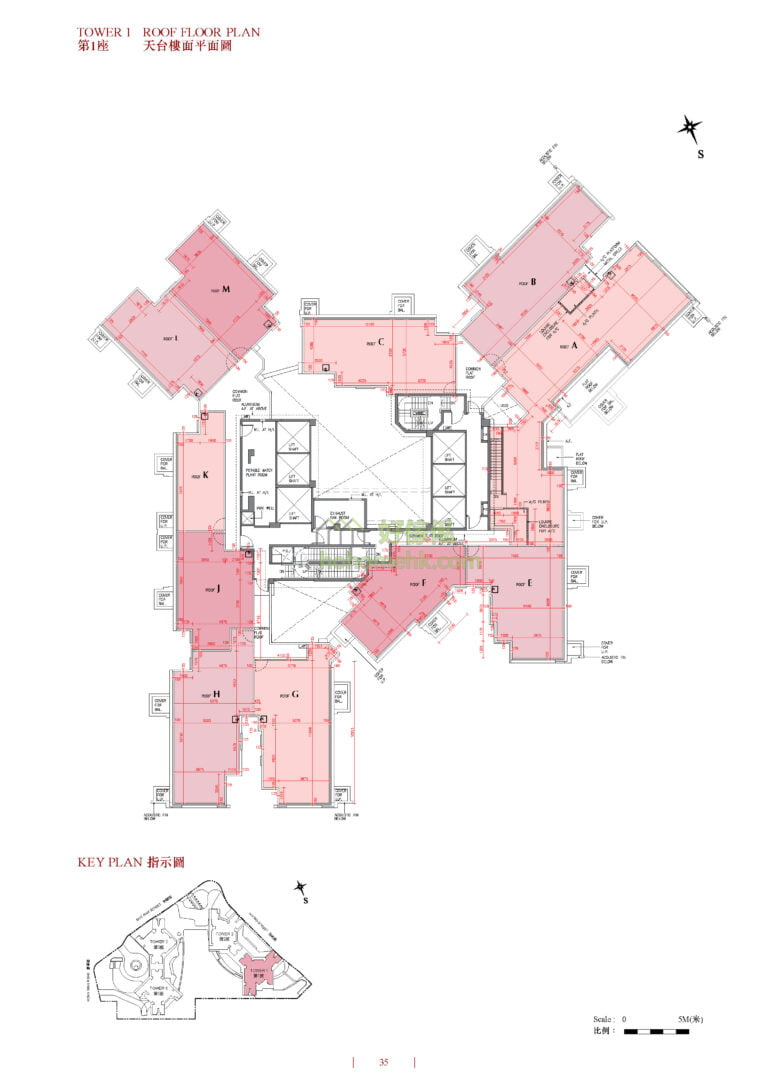 凱滙 GRAND CENTRAL 第1期 第1座 平面圖