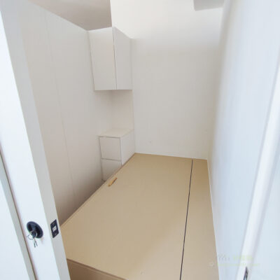 來好萊特的客戶中，最常見的需求是需要一間保姆房，或是小朋友長大之後需要獨立空間，所以必須使用隔間櫃來隔出一間房間