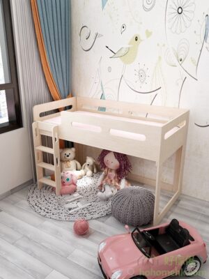 Loft bed with E1 boards, so there's no formaldehyde smell. Keep your little ones safe. 